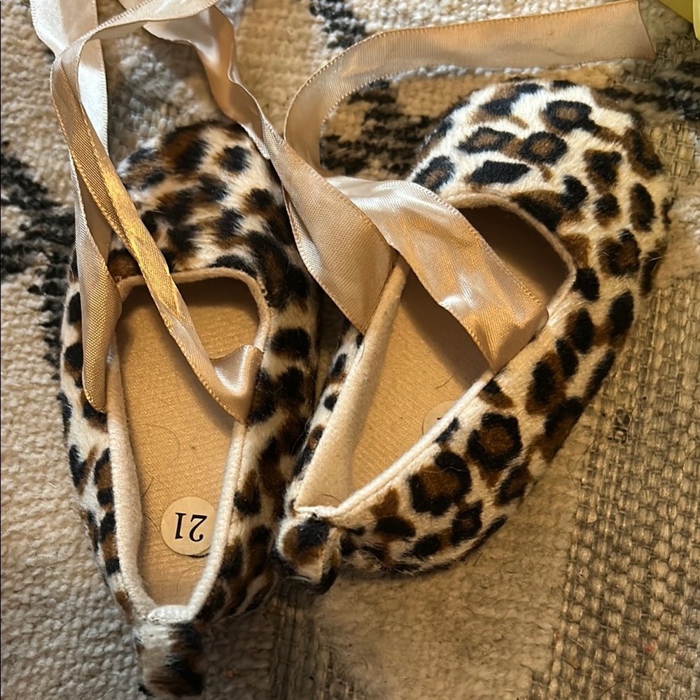 Brown and Black Loafers with Leopard Print